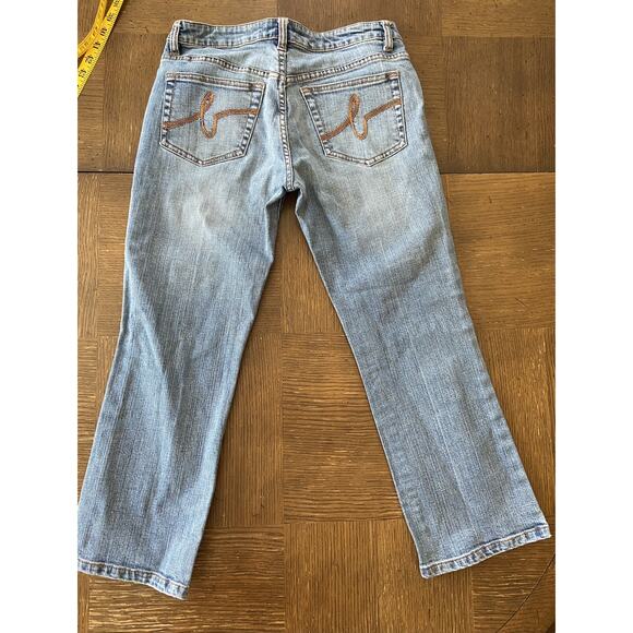 Bebe Size 28 Short Womens Adult Pants Jeans Blue Denim Casual Cotton - Picture 2 of 6